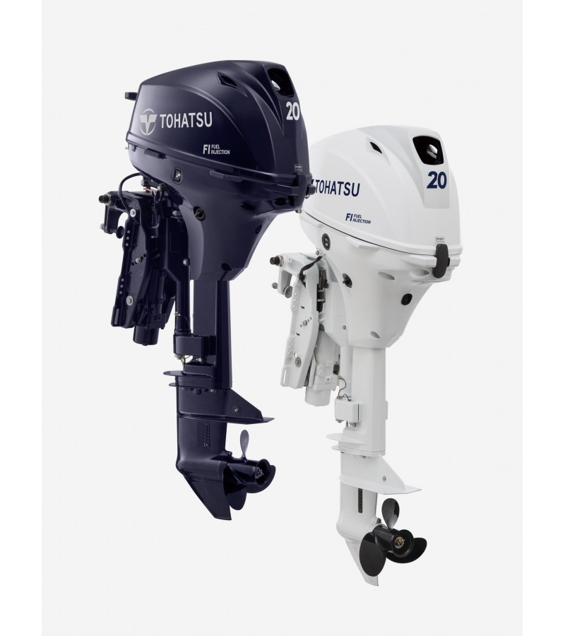 TOHATSU 20 HP UZUN ŞAFT DİREKSİYONLU MARŞLI TRİMLİ EFI 4 ZAMANLI DENİZ MOTORU-MFS20E EPTL